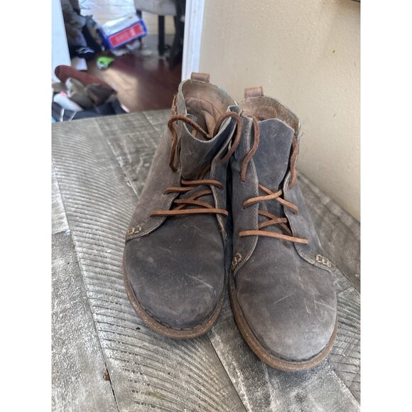 Børn Boc Concept Womens Shoes Gray Brown 10 M Temple Leather Ankle Boots Booties - Picture 2 of 5